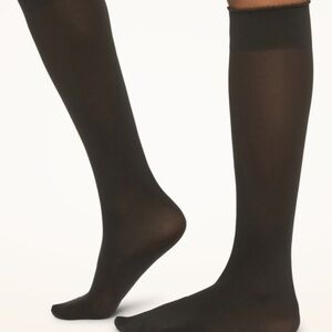 Wolford Velvet De Luxe Knee-Highs color Coco #4033 size small